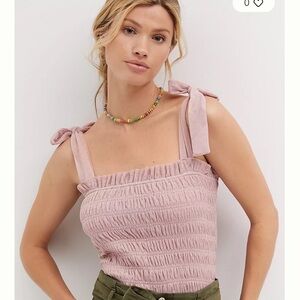 Anthropology- Smocked Top.